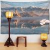 Church Snow Mountain Reflection Tapestry Wall Hanging Bohemian Wind Hippie Psychedelic Rivers Dormitory Modern Home Decor