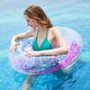 Transparent Glitter Pool Foats Swimming Ring Adult Children Inflatable Pool Tube Giant Float Boys Girl Water Fun Toy Swim Laps