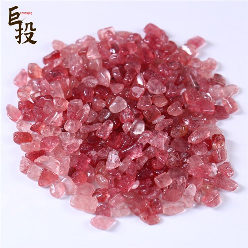 Natural Red Strawberry Crystal Crushed Stone Aromatherapy and Home Décor for Kids Treasure Hunting