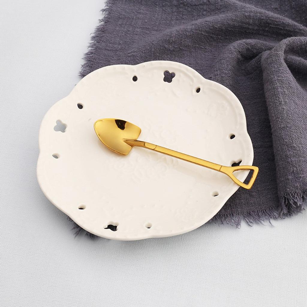 Ice Cream Spoon Set Fruit Pitchfork Retro Shovel Small Stainless Steel Stirring Tools Coffee Dessert Fork High Quality