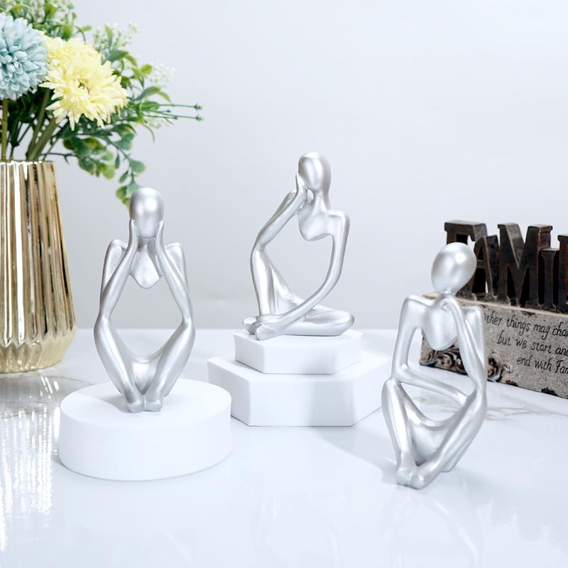 Nordic Mini Abstract Thinker Resin Home Decor Ornaments