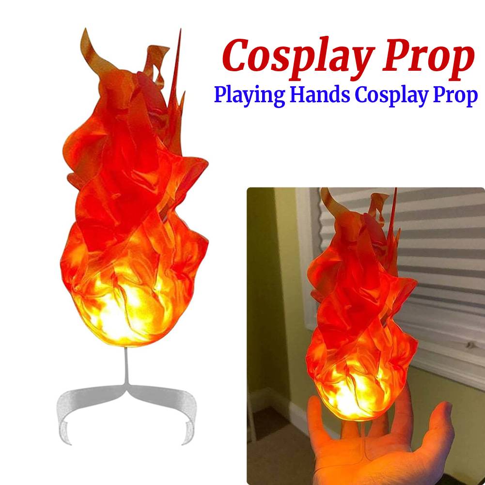Halloween LED Hand Floating Fireball Cosplay Props Illuminated Flame Decoration