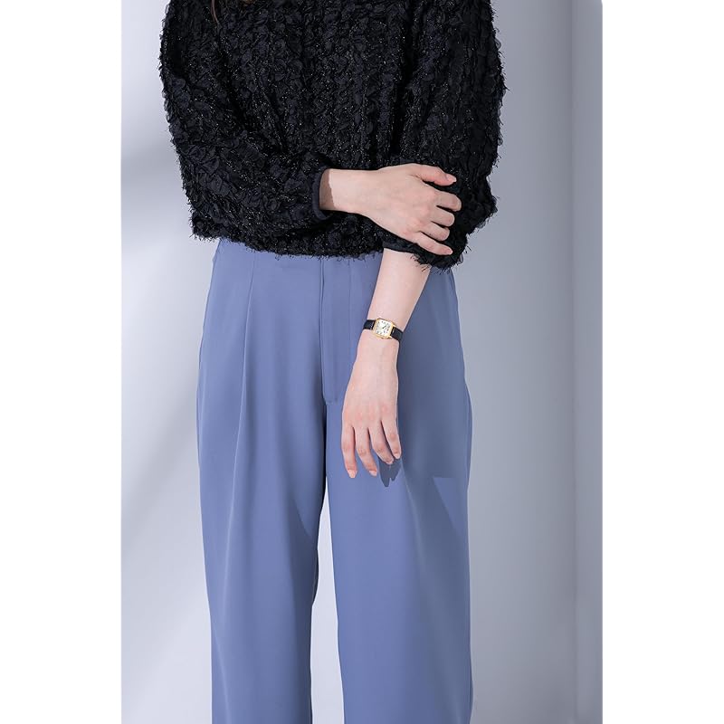 [Seiko Watch] SEIKO SELECTION SSEH018 Women's Watch, Battery-Powered Quartz, Nano Universe Collaboration Model, Yellow Gold, Leather Strap, Black,