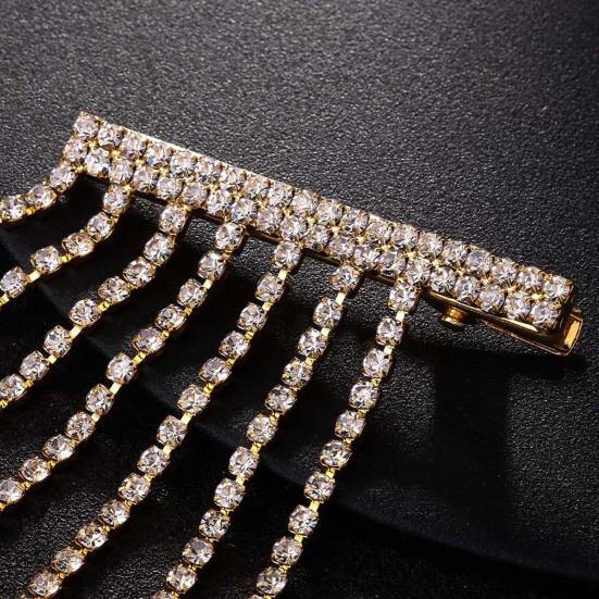 Women Hair Clip Multi Layer Tassel Design Back Head Hair Pin Lightweight