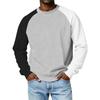 Herren Rundhals Raglanärmel Fleecefutter Dick Einfarbiges Sweatshirt