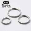 18G/16G Women's Round Earrings G23 F136 Titanium Nose Ring Hinge Clicker Open Diaphragm Nose Ring Fashion Lady Piercing Jewelry