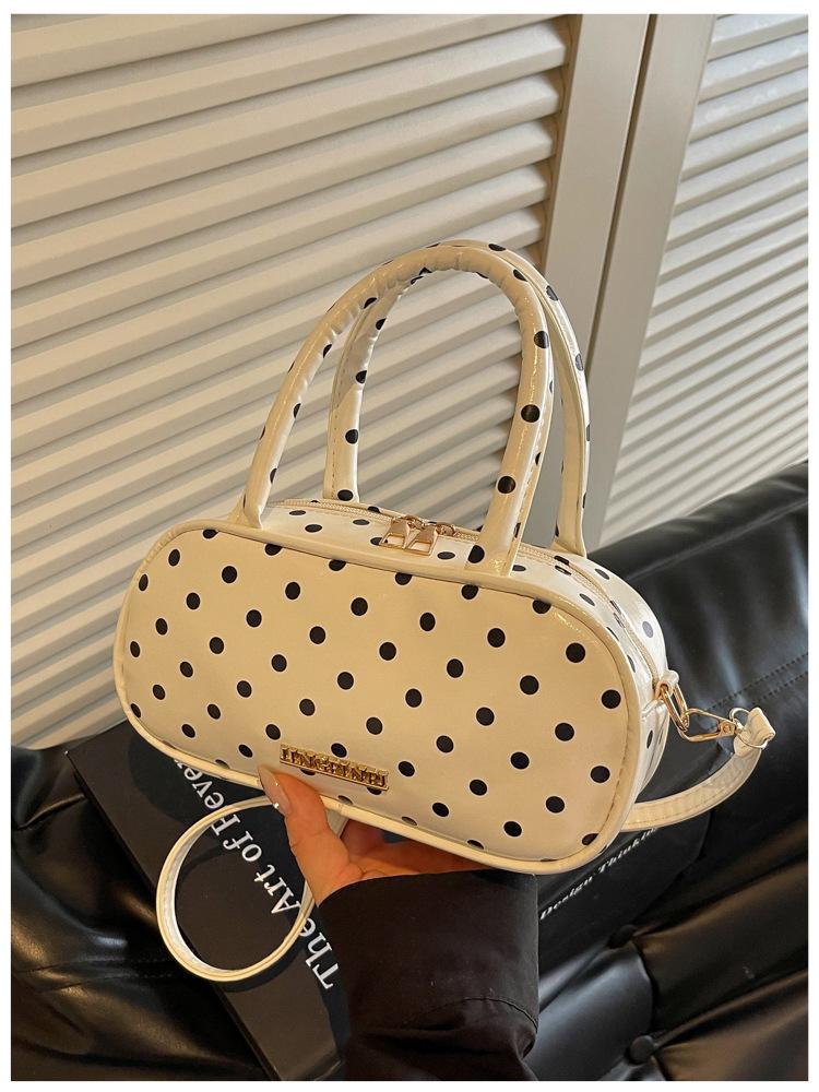 Exquisite Polka Dot Handheld & Crossbody Bag - Women's 2026 Summer Casual Style