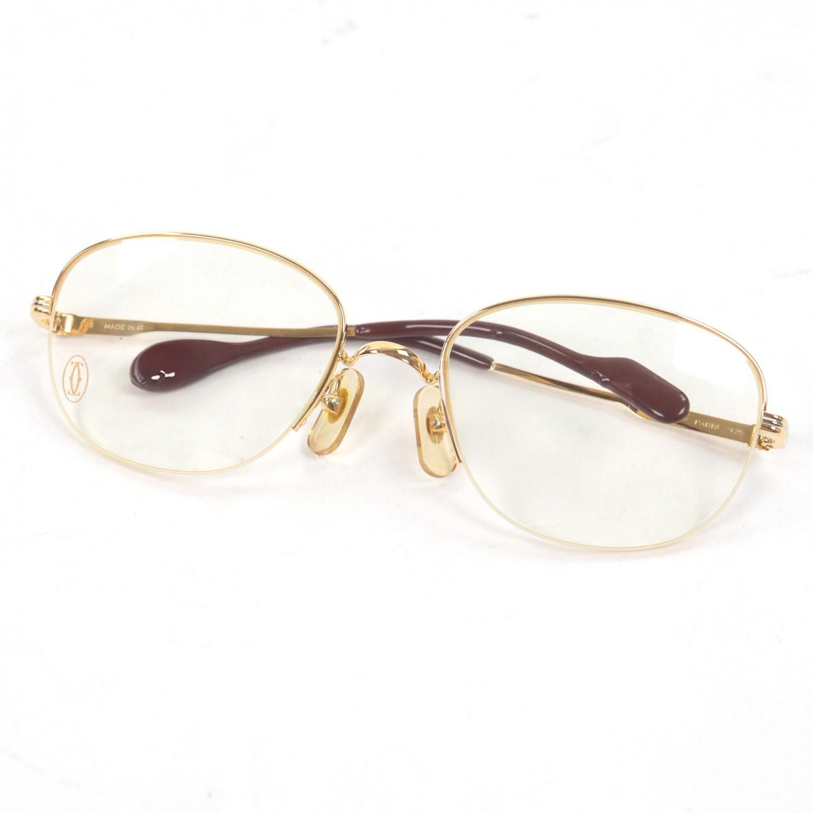 

Great Cartier Glasses Trinity Half rim gold mens Used