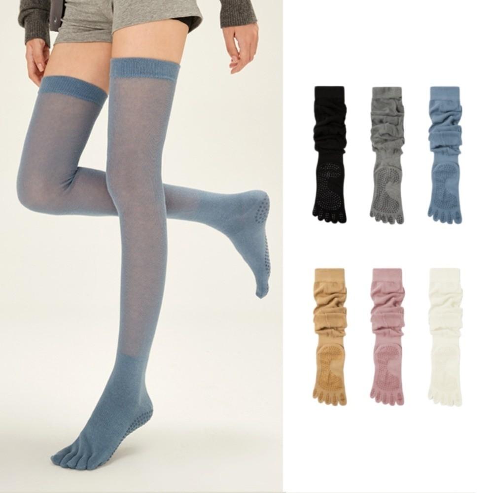 Geteilte Zehen Fünf-Finger Yoga Socken Rutschfeste Lockere Socken Modische Overknee Socken Damen