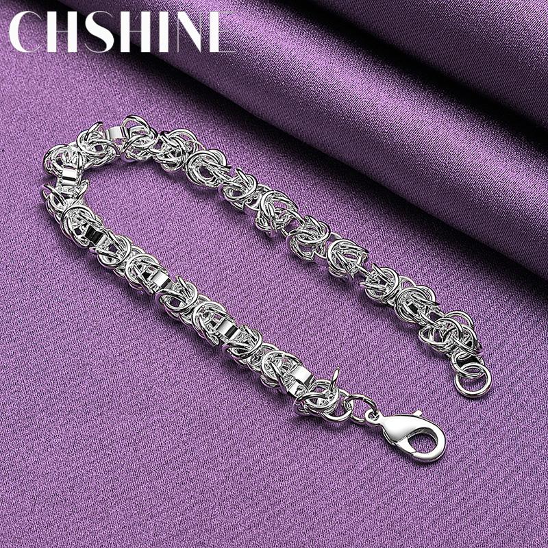 CHSHINE Argent Sterling 925 Hommes Bracelet Chaîne Exquis Pour Femmes Mariage Mode Charme Bijoux