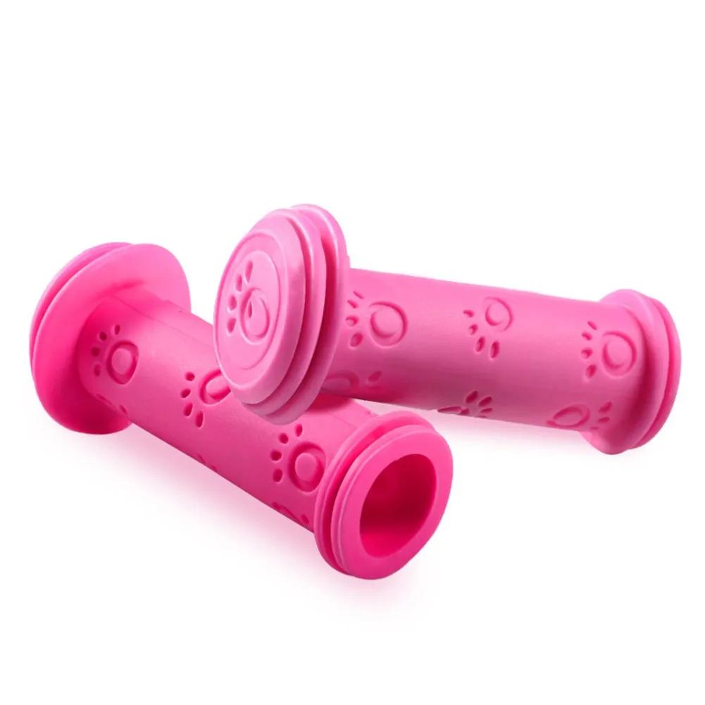 Gummihandtag Cykelstyrehandtagsskydd Anti-halk Cykel Trehjuling Skateboard Scooter För Barn Barn Blå Röd