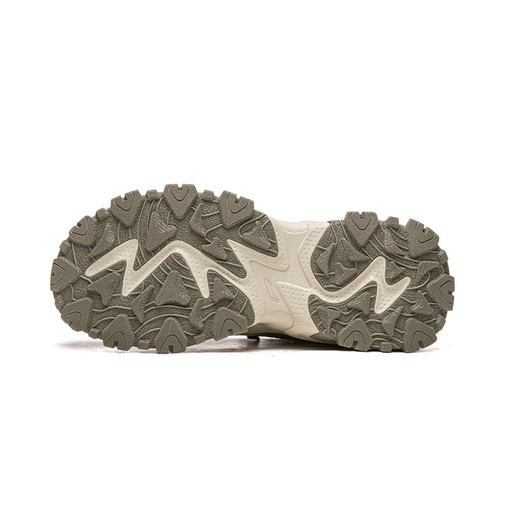 Li Ning Scarpe da Montagna in Pelle Sintetica Nubuck Outdoor Versatili Tendenza Moda Retrò Antiscivolo Resistenti all'Usura Supporto Basso Top Scarpe da Papà AGCV247-1