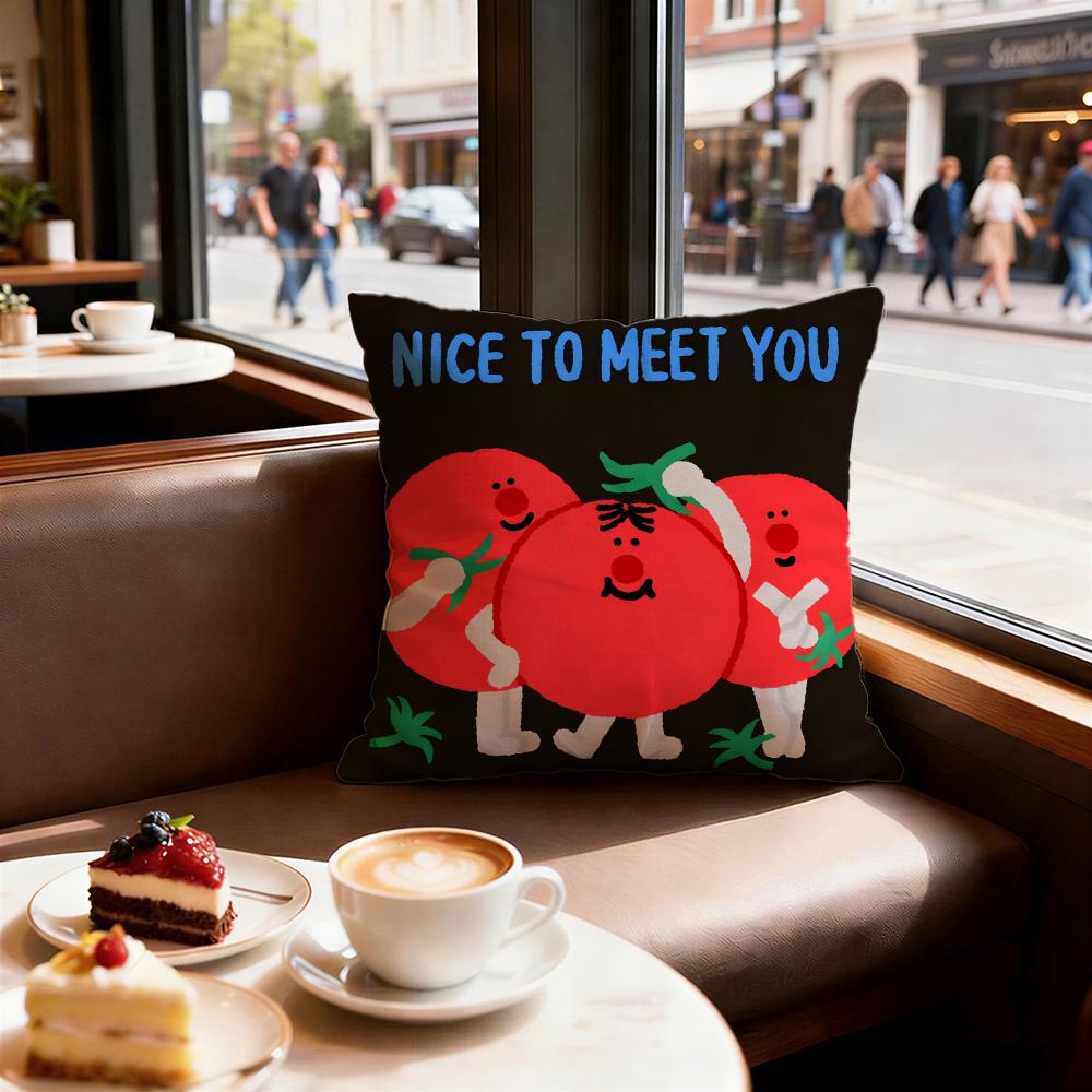 Print Pattern Tomato Print Cushion Cover Decorative Cushions Covers Cover Sofa X Pillow Piece X X Pillowcase