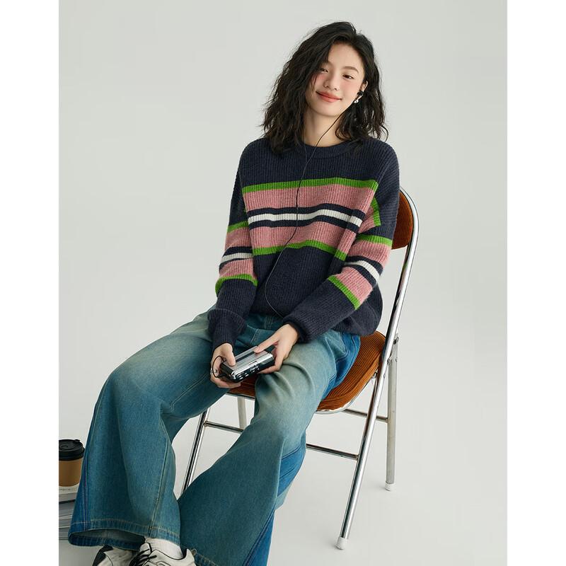 

Blueberry Jam Stripe Knit Sweater M