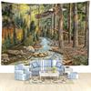 Eagle Creek Forest Landscape Tapestry Wall Hanging Vintage Simple Art Bohemian Hippie Dormitory Bedroom Home Decor