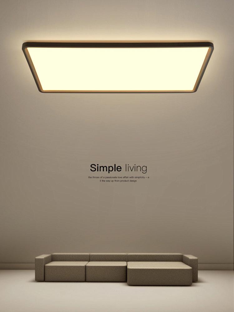 Nordic Modern Minimalist LED Ceiling Light - Ultra-Bright Rectangular/Square Fixture for Bedroom and Living Room