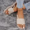 Fashion Green Fabric Flip Sole Summer Beach Shoes with Flat Heels and Slippers for Women's Simple One Line Beach Flat Shoes