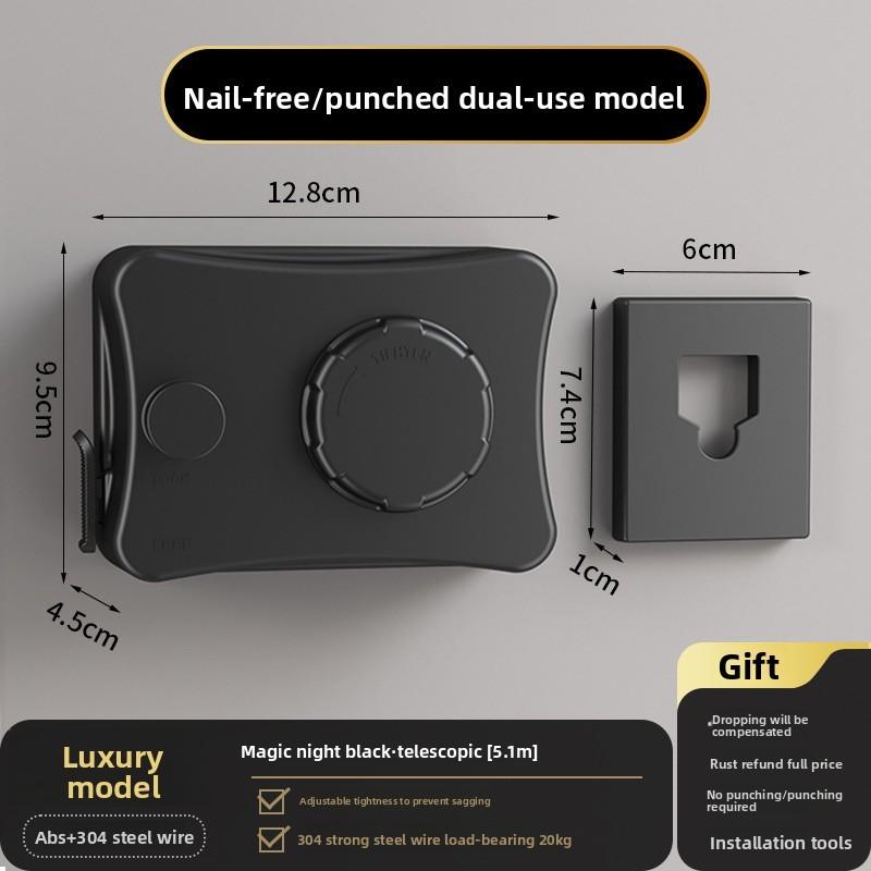 

Modern Indoor Retractable Clothes Line With Stainless Steel Wire For Balcony And Bathroom Use