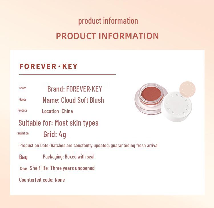 Foreverkey Expandable Blush & Lip Tint 4g: Cream-Based Dual-Use Blush & Lip Tint