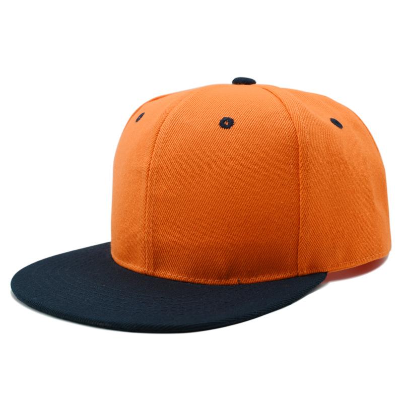 Unisex Flat Brim Baseball Cap For Men Women Fashion Color Plain Snapback Hat Outdoor Leisure Patchwork Hip Hop Sun Hats