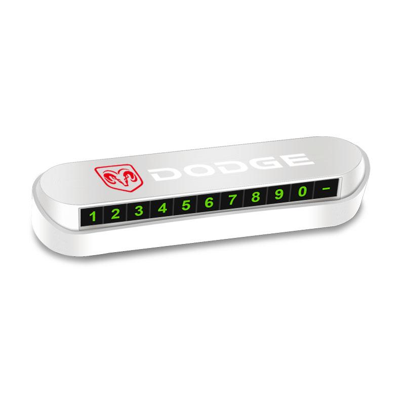 1Pcs Car Temporary Parking Card Plate Badge Car Styling for Dodge Caliber Ram 1500 Stratus Dart Caravan Charger Grand Caravan Journey