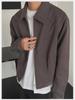 Korean-Style Men's Autumn/Winter Casual Loose Short Coat with Wide Lapel