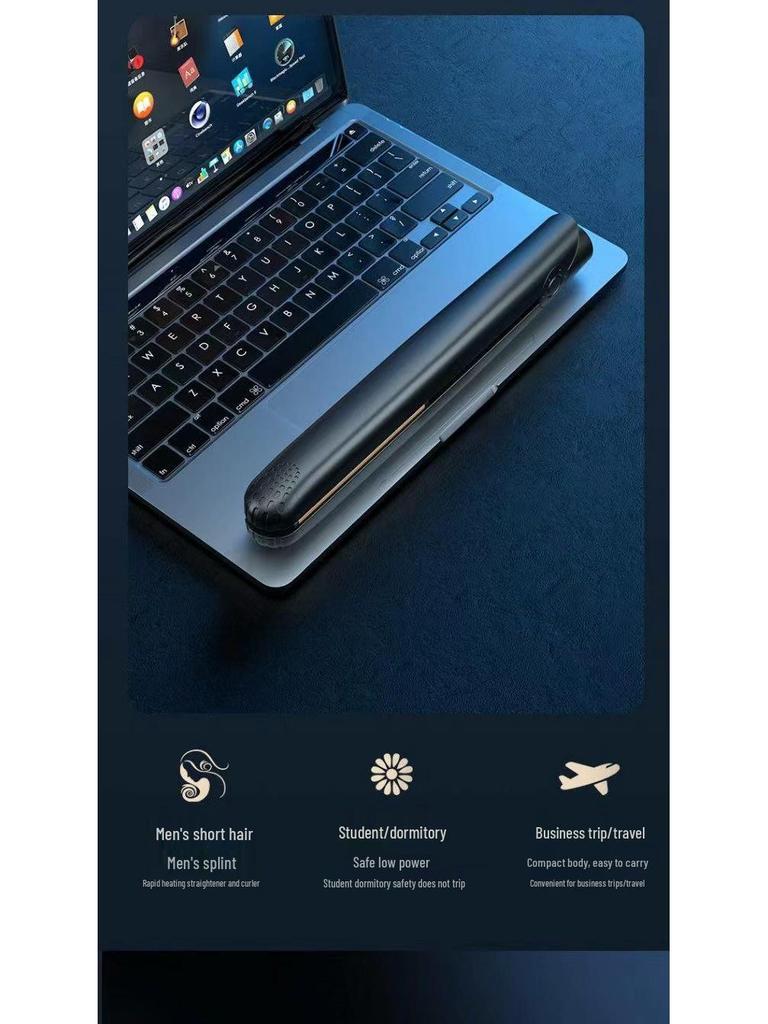 Ondulator și Placă de Îndreptat Păr pentru Bărbați - Mini Instrument pentru Păr Voluminos