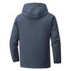 Autumn and Winter New Soft Shell Clothes Men's Light Business Casual Hooded Jacket Solid Color Waterproof Jacket
