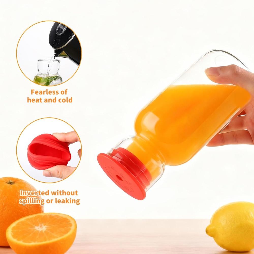Heat Resistant Glass Water Bottle with Straw Silicone Lid Drink Cup Food Grade Juice Bottle Bar
