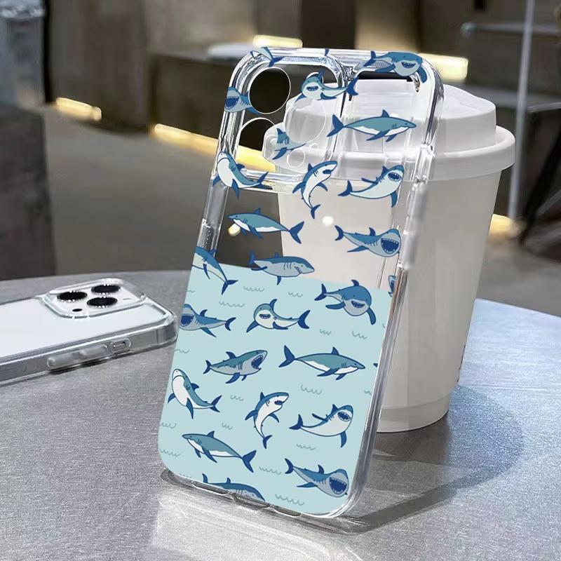 Ocean Animals Shark Dolphin Phone Case For Xiaomi Mi 15 T Pro 14T 13T 12T Mi 17 Pro 15 14 13 12 11 Lite 5G Clear Bumper Cover