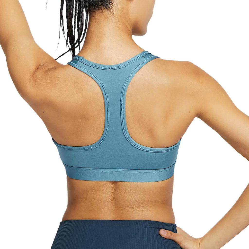 Nike Swoosh Medium Support Comfortable Fit Easy Lightweight Sports Bra Women Underwear Smoke-Blue DX6822006