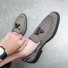 Fashion Luxury Brand Suede Loafers Men's Tassel Slip-On Fashion Platform High Quality Moccasin Casual Shoes Wedding Men's Formal Dress
