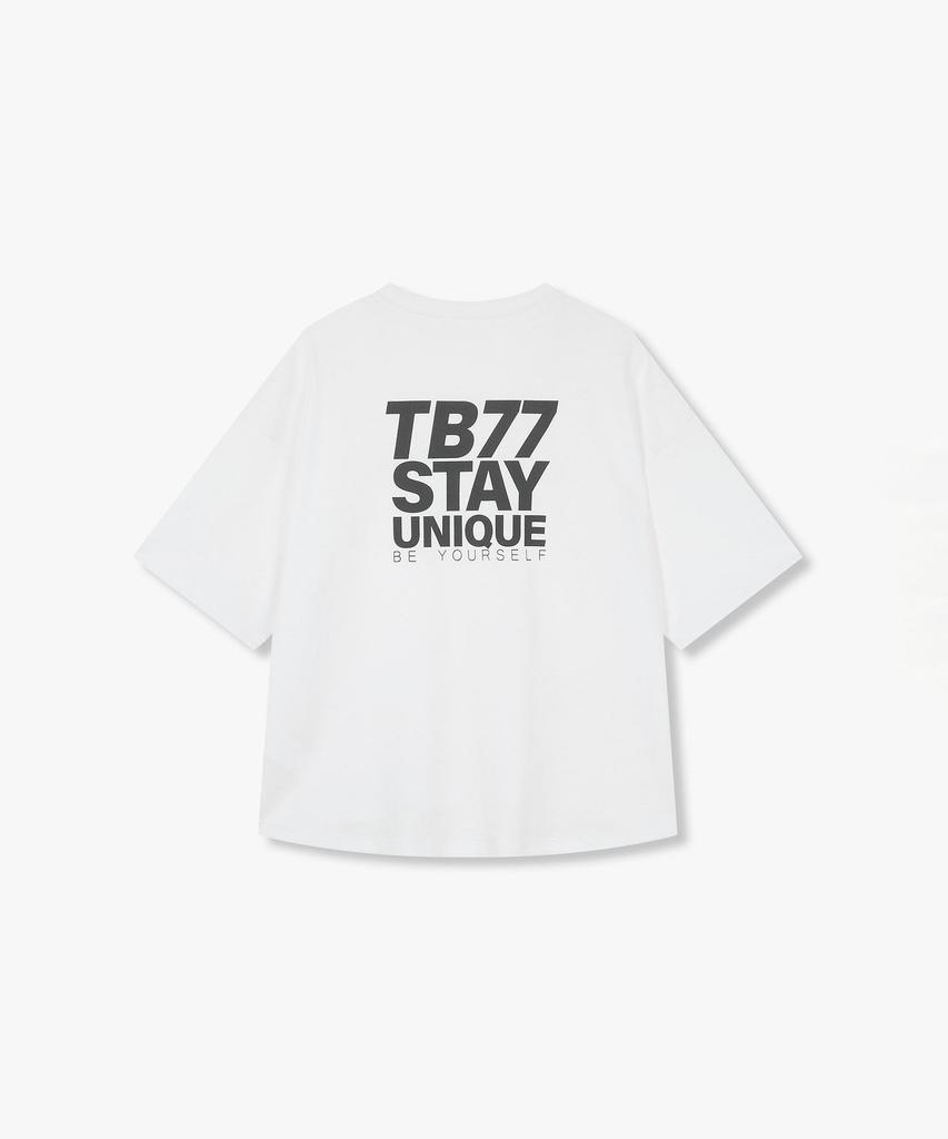 STUDIO TOMBOY Unique Lettering Short Sleeve T-Shirt_White 9176222994