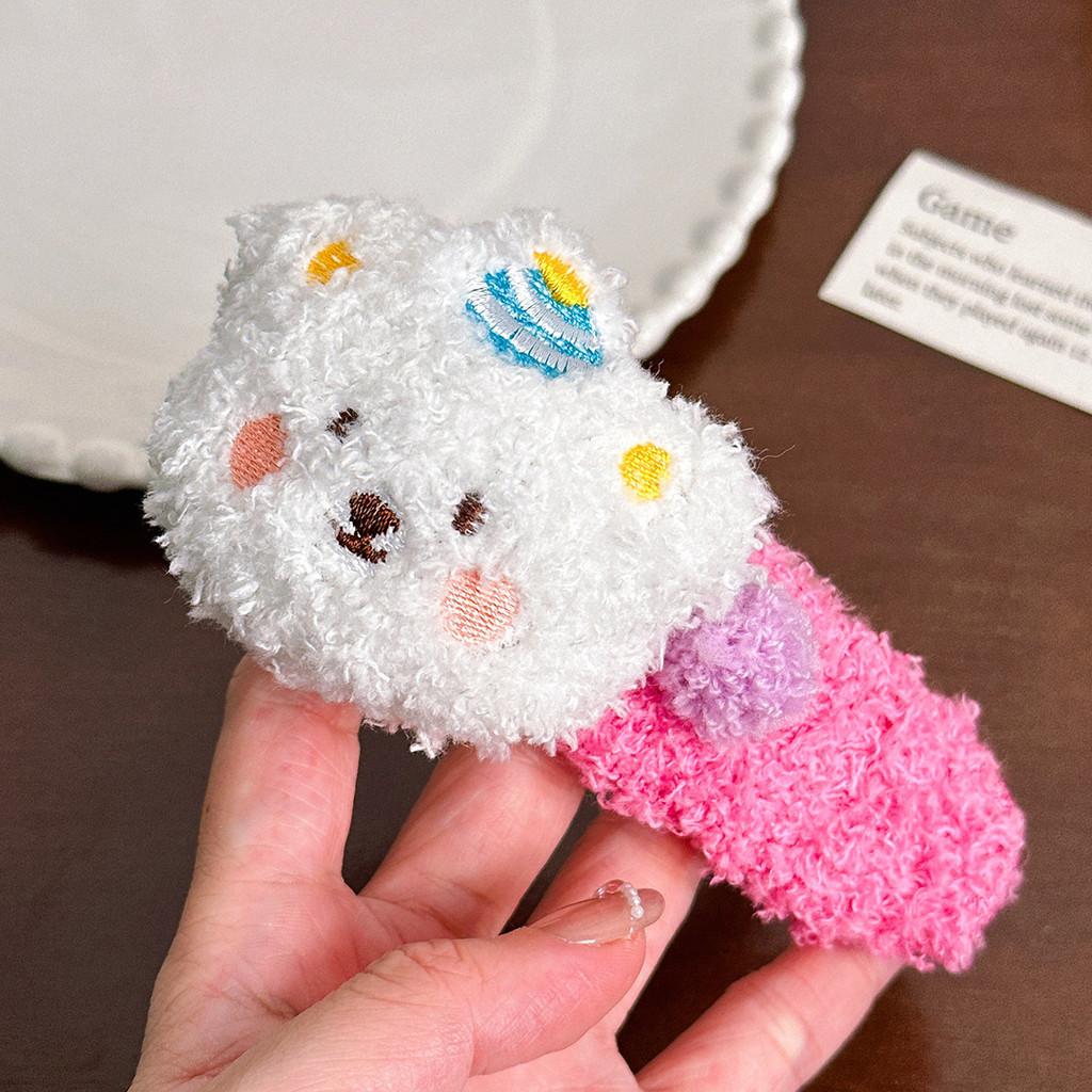 Plush Bear Hair Clip Women Cute Large BB Clip Sweet Simple Hair Accessories