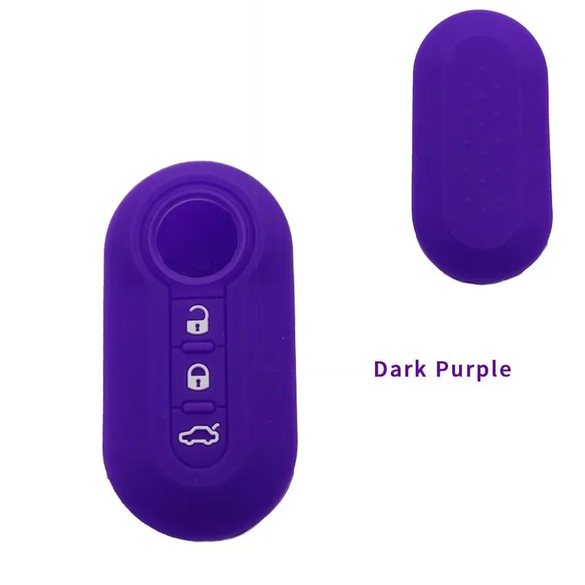 Xinyuexin 3 Buttons Silicone Car Key Case Cover for Fiat 500 Flip Folding Remote Key Shell for Fiat Punto Panda Car Accessories