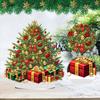 2D Flat Xmas DIY Diamond Painting Tabletop Ornaments Kit Diamond Painting Desktop Ornaments Kit for Home Office Desktop Decor