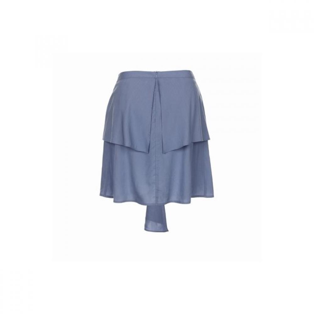 Bermudagrass Light Layered Ruffle Skirt Blue