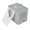 Cat Litter Box Fully Enclosed Drawer Type Prevent Leakage Large Space Kitten Toilet Box for Indoor Gray