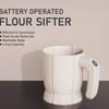 Electric Flour Sifter Stainless Steel Mesh Strainer Handheld Multifunctional Flour Sieve Home Baking Tool for Cake Powder