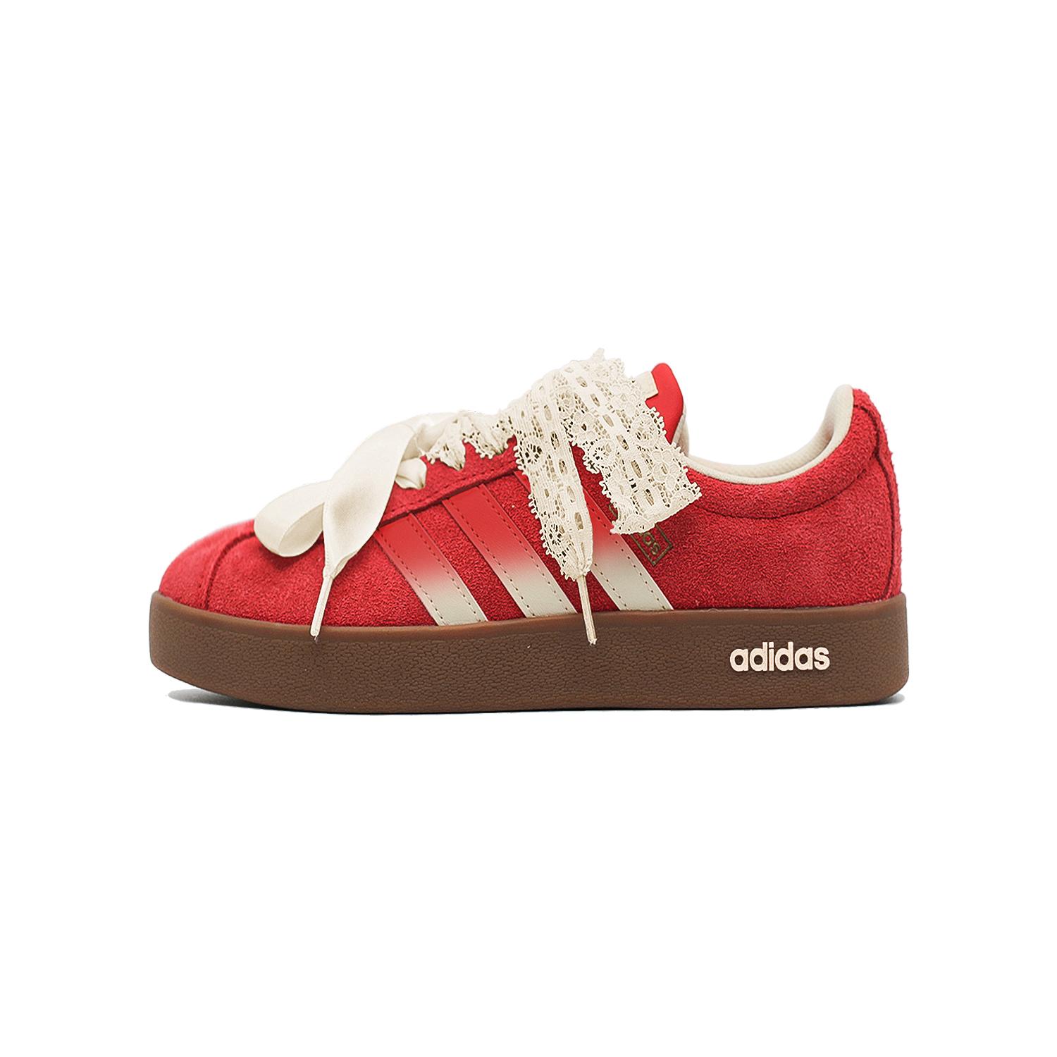 

Adidas Vl Court Classic Lace Gummies Low top Skateboard Shoes Unisex Brier Red KK3774(Team830-) 35⅔