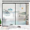 Chinese Painting Window Film Privacy Sticker UV Blocking Heat Control  Window Coverings Window Tint for Homedecor