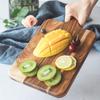 Large Wooden Cutting Board with Handle, Made from Natural Acacia, Lightweight and Eco-Friendly, Stylish Kitchen Board, Perfect for Lunch, Pizza, Bread