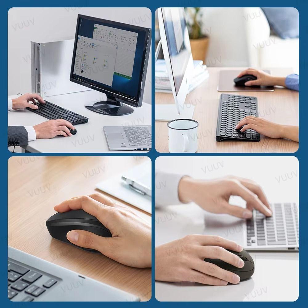 2.4Ghz+BT5.0 Ergonomics Wireless Mouse 1600DPI Morandi Wireless Mouse  Office/Home