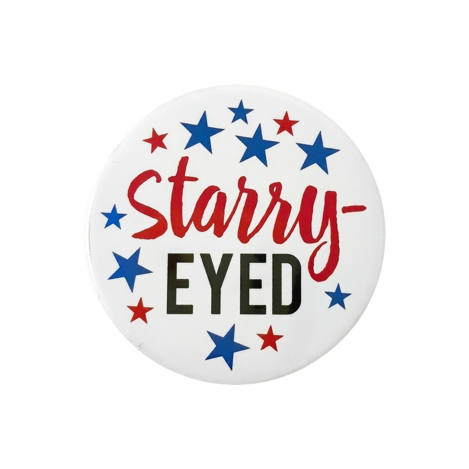 

Round 58mm Tinplate Badge with US of YAY Text Metal Pin Button for Independence Day Celebration Party Supplies