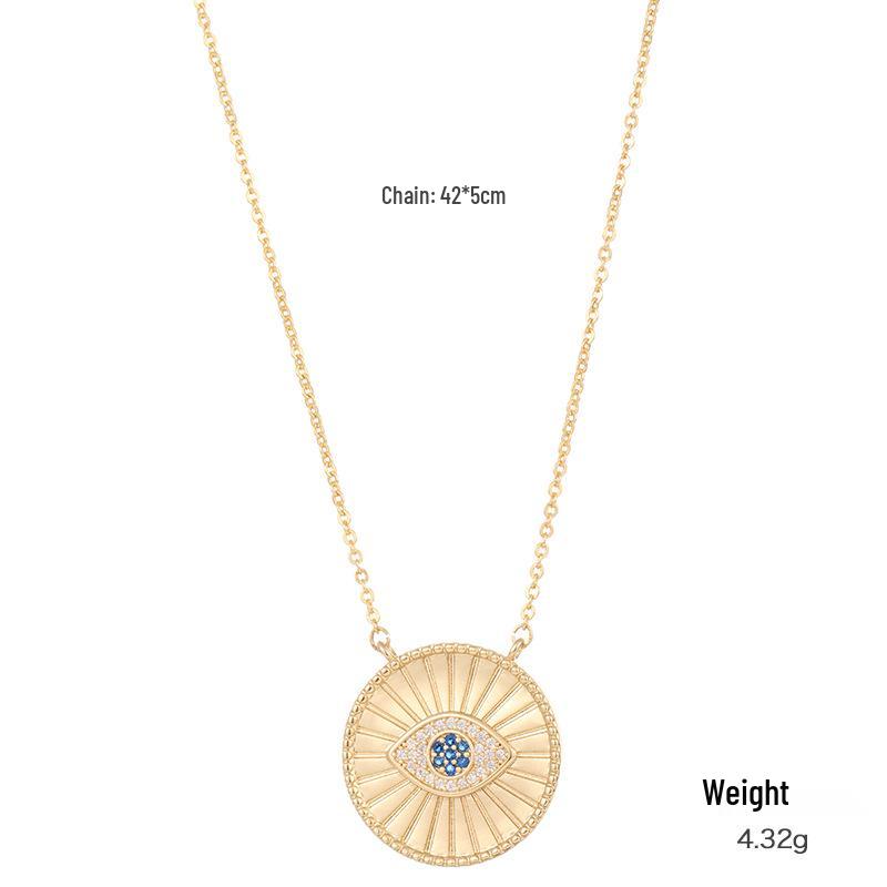 

Кенджи Мистицизм Подвеска-амулет «Глаз Фатимы» с таро-подвесками для женщин - Европейская и американская ключичная цепочка