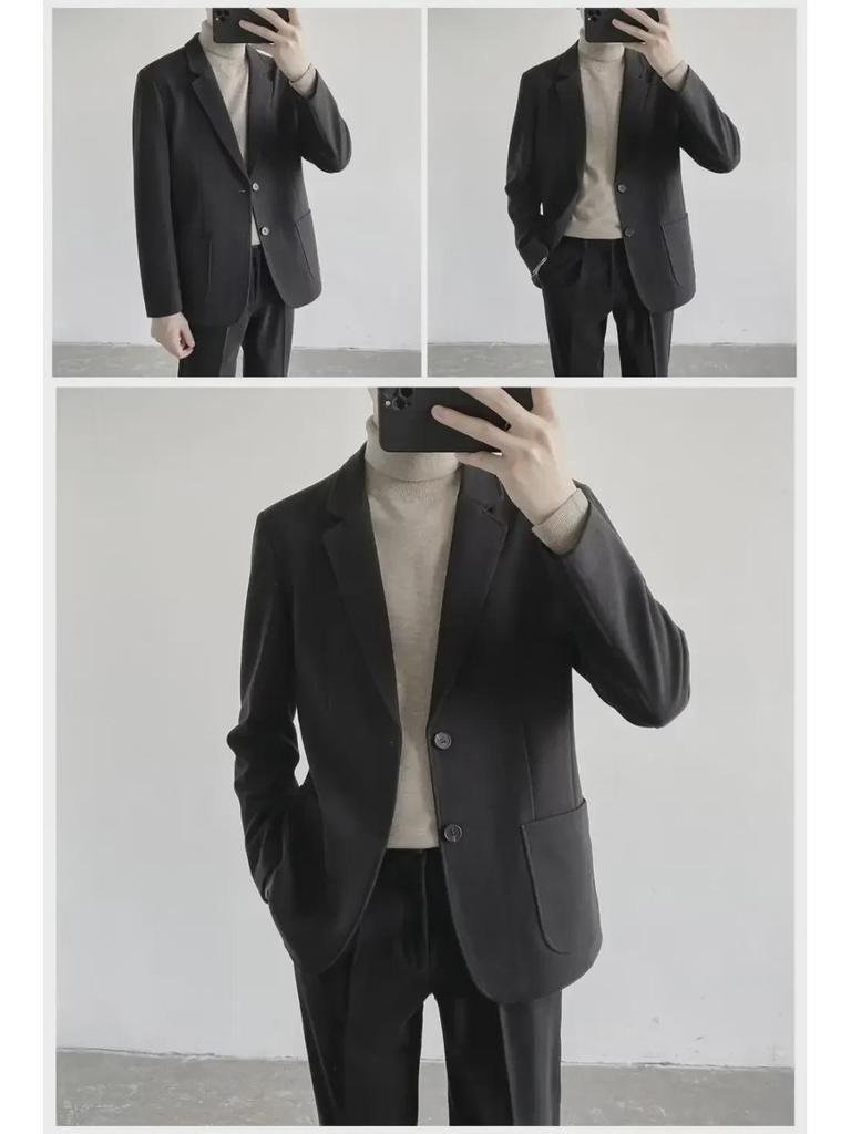 Men's Trendy Korean-Style Iron-Free Casual Suit Jacket