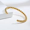 Twisted Bangle Open Cuff Bracelet 100% Stainless Steel Rope Twisted Bracelet Women Jewelry Minimalist Style