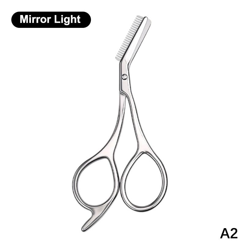 2-In-1 Eyebrow Trimming Scissors With Combs Professional Eyebrow Trimmer Stainless Steel High Quality Scissors Beauty Tools