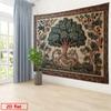 Rustikaler Bohème Natur Wandteppich Polyester Dekorative Kunst für Wohnzimmer Boho Wald Wald Dekor Wandrolle Artwo