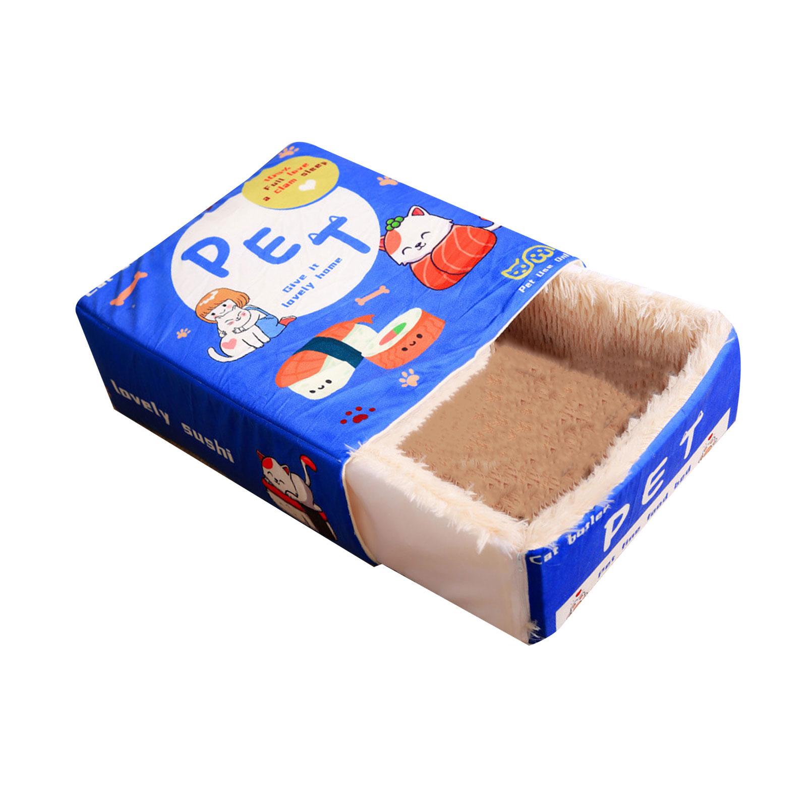 

Складная кровать-домик для собак, мягкая кровать для сна питомца для использования в помещении, дом-укрытие для питомца, кровать для кемпинга, кондо M синий